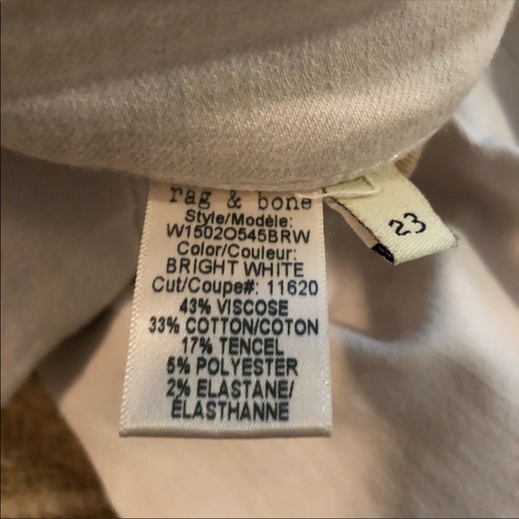 Rag and Bone white jeans - 23 - Picture 8 of 11